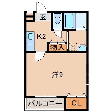 田中口駅 徒歩3分 2階の物件間取画像