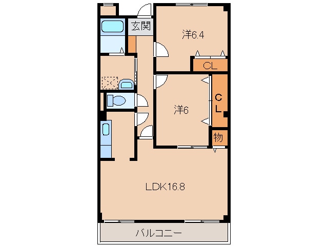 紀三井寺駅 徒歩14分 2階の物件間取画像