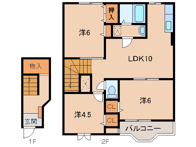 CRESTAL KOYA Ⅲの物件間取画像