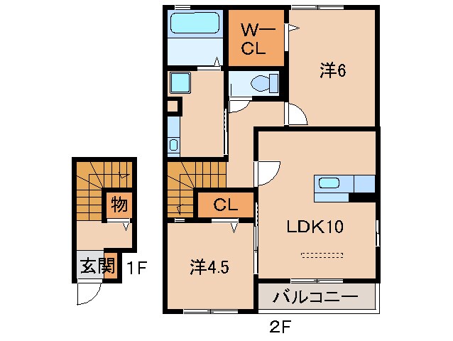 紀ノ川駅 徒歩21分 2階の物件間取画像