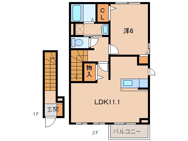 和歌山港駅 徒歩39分 2階の物件間取画像
