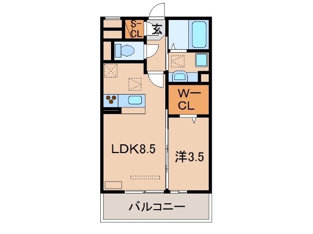 和歌山市駅 徒歩24分 1階の物件間取画像