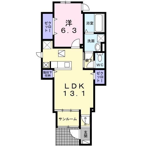 ヴィラ・コスタリカ２の物件間取画像