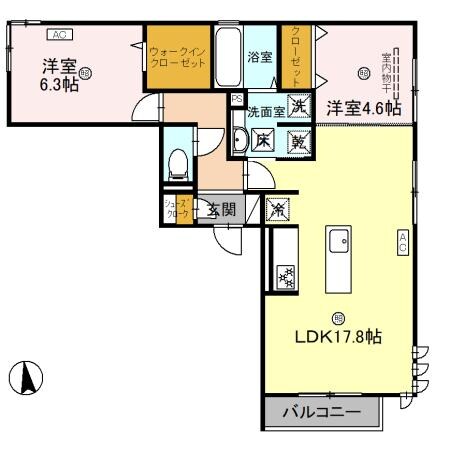 D-ROOM和歌山四番丁の物件間取画像