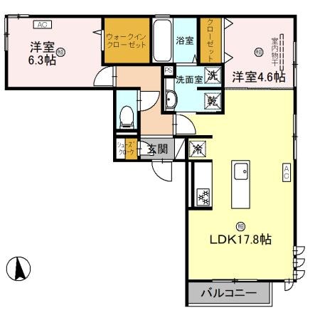 D-ROOM和歌山四番丁の物件間取画像