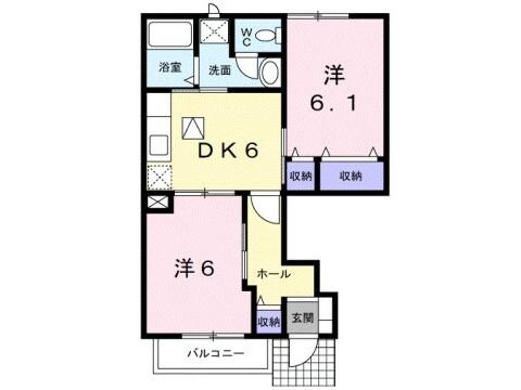 神前駅 徒歩10分 1階の物件間取画像