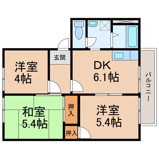 藤ハイツの物件間取画像