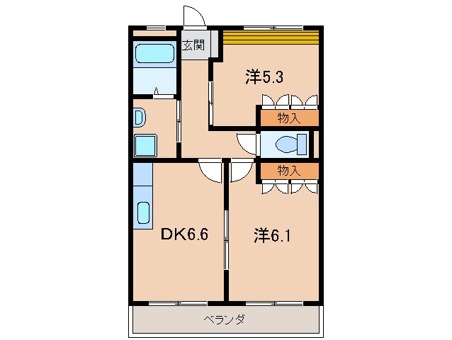 紀ノ川駅 徒歩9分 1階の物件間取画像