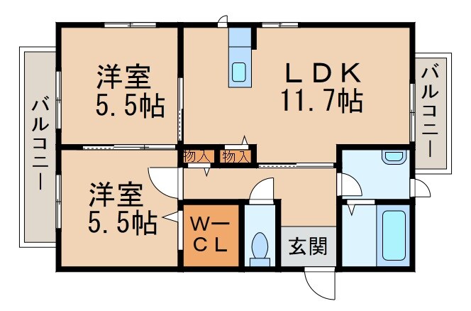 和歌山駅 徒歩15分 2階の物件間取画像