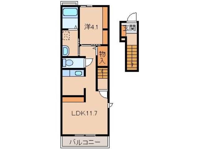 日前宮駅 徒歩13分 2階の物件間取画像