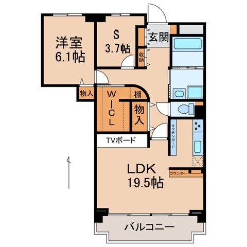 チサンマンション紀ノ川の物件間取画像