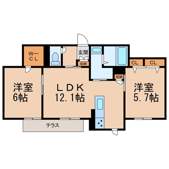 和歌山駅 徒歩18分 1階の物件間取画像