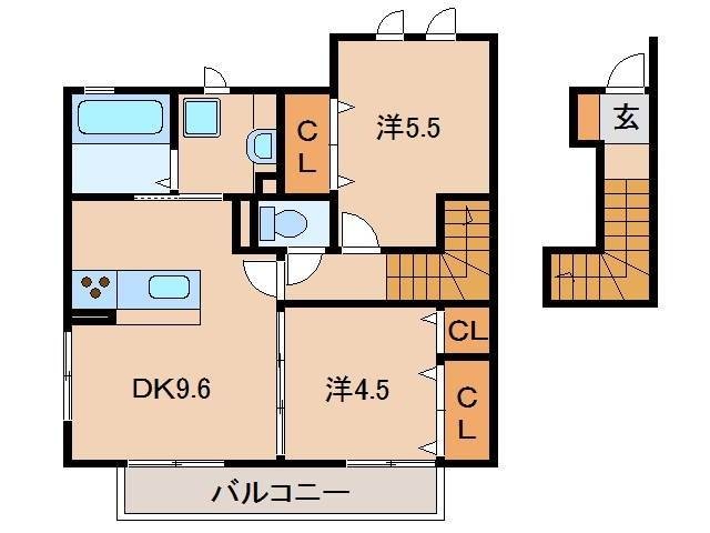 和歌山駅 徒歩16分 2階の物件間取画像