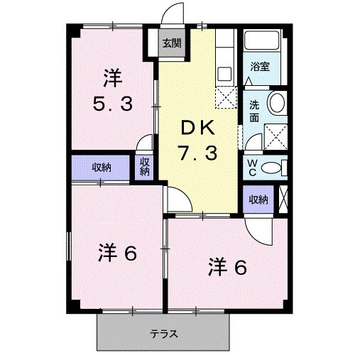 岩出駅 徒歩18分 1階の物件間取画像