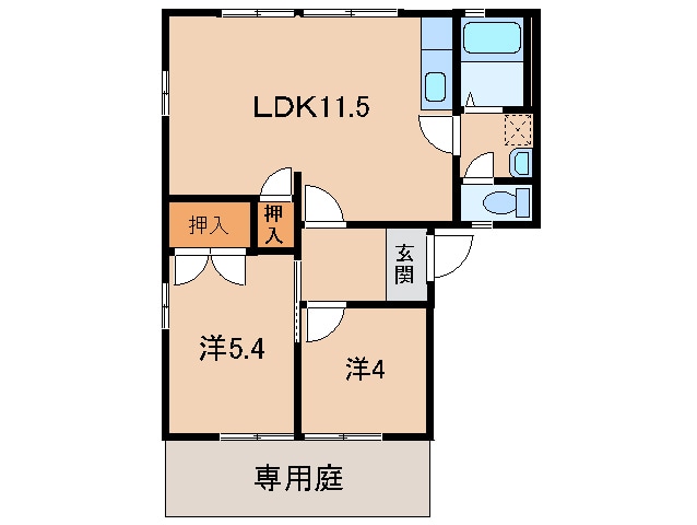 二里ケ浜駅 徒歩4分 1階の物件間取画像