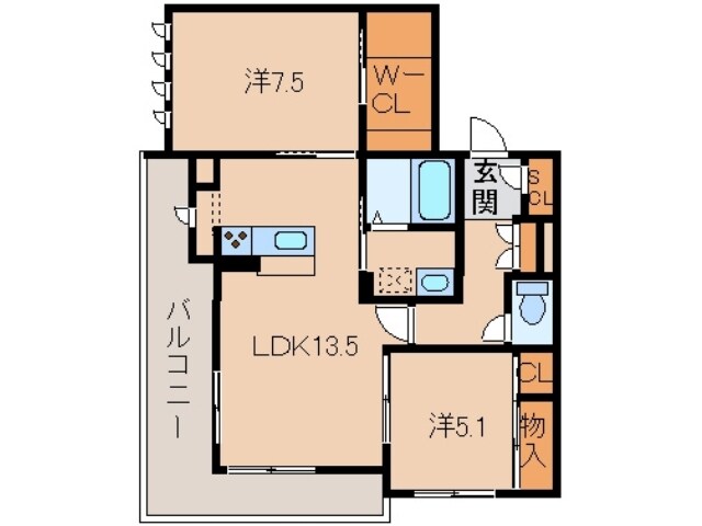 和歌山駅 徒歩11分 2階の物件間取画像