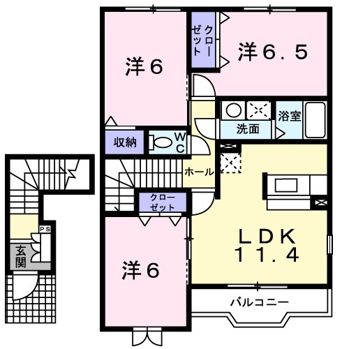 和歌山市駅 バス10分  小二里下車：停歩9分 2階の物件間取画像