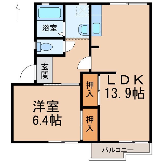 岩出駅 徒歩15分 2階の物件間取画像