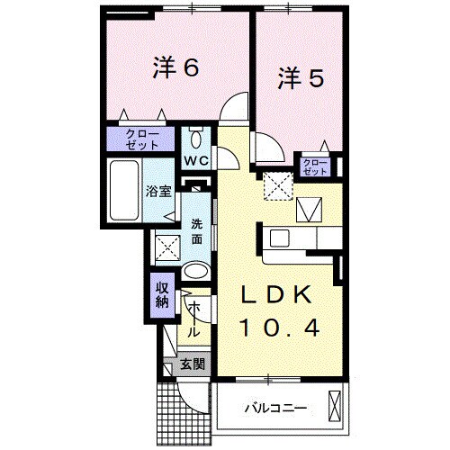 シャンティ　Ⅱの物件間取画像