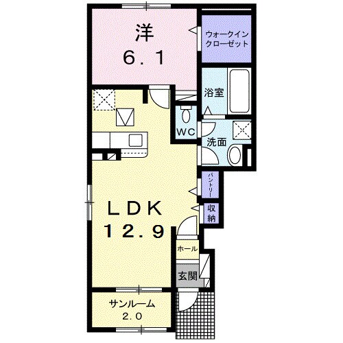 和歌山市駅 バス30分  養翠園前下車：停歩4分 1階の物件間取画像