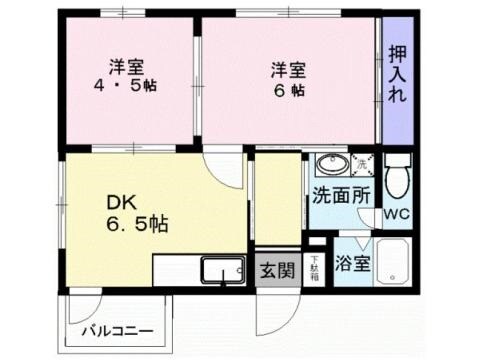 御幸辻駅 徒歩10分 2階の物件間取画像