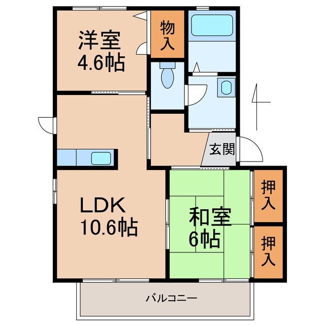 湯浅駅 徒歩15分 2階の物件間取画像