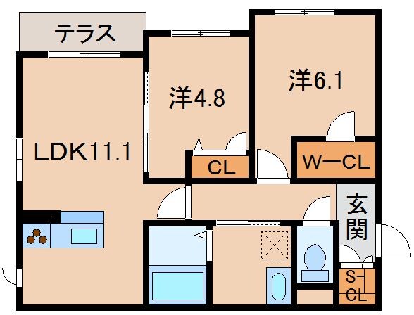 シャーメゾン幡川の物件間取画像