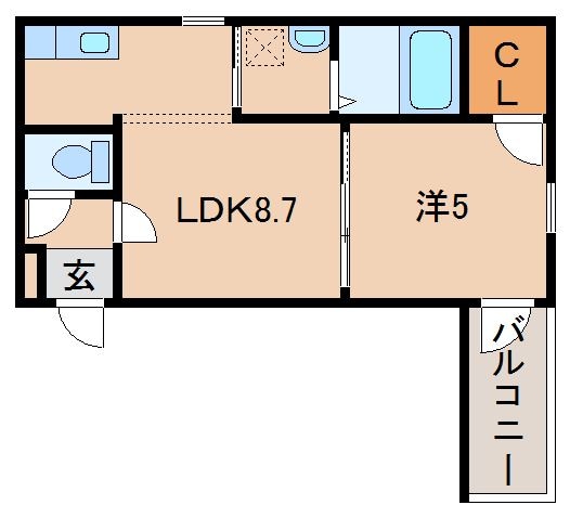 フジパレス和歌山黒田Ⅲ番館の物件間取画像