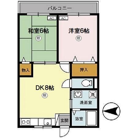 イーストハウスの物件間取画像