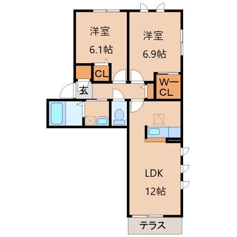 シャーメゾン中島の物件間取画像