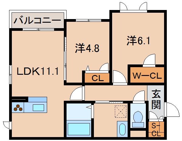 シャーメゾン幡川の物件間取画像