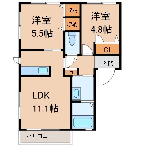 湯浅駅 徒歩8分 2階の物件間取画像