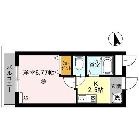 ヴィラ栄谷の物件間取画像