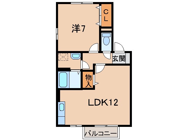 海南駅 バス12分  浜の宮下車：停歩5分 2階の物件間取画像