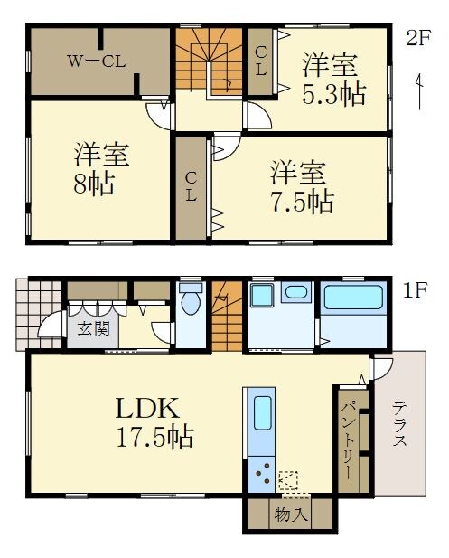 Cube7 E・F棟の物件間取画像