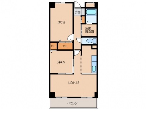 メゾン山水Ⅲの物件間取画像