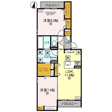 D-ROOM和歌山黒田の物件間取画像