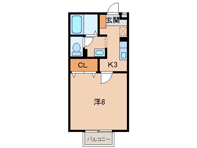 黒江駅 徒歩5分 2階の物件間取画像