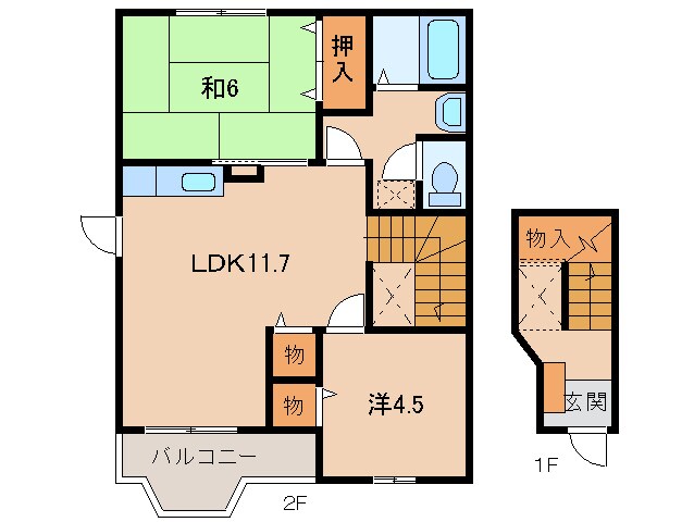 海南駅 徒歩25分 2階の物件間取画像