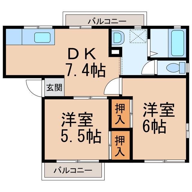 ガーデンハイツ湯浅の物件間取画像