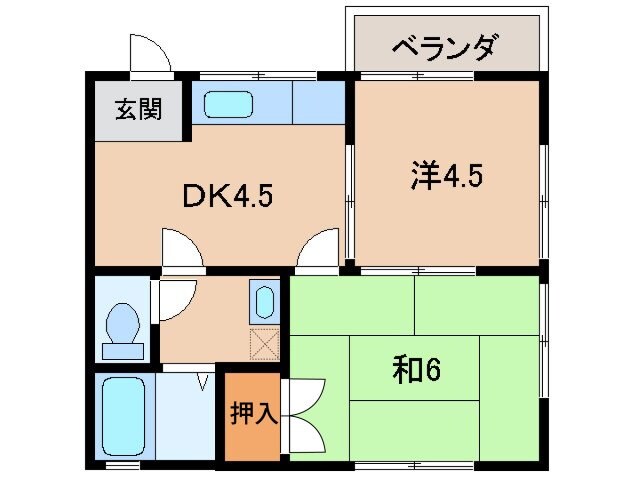 ハイツカワバタの物件間取画像