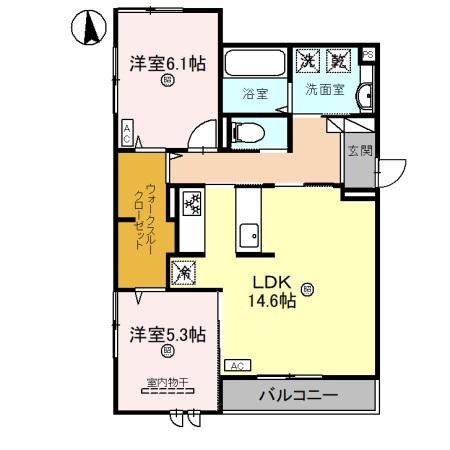 D-ROOM和歌山四番丁の物件間取画像