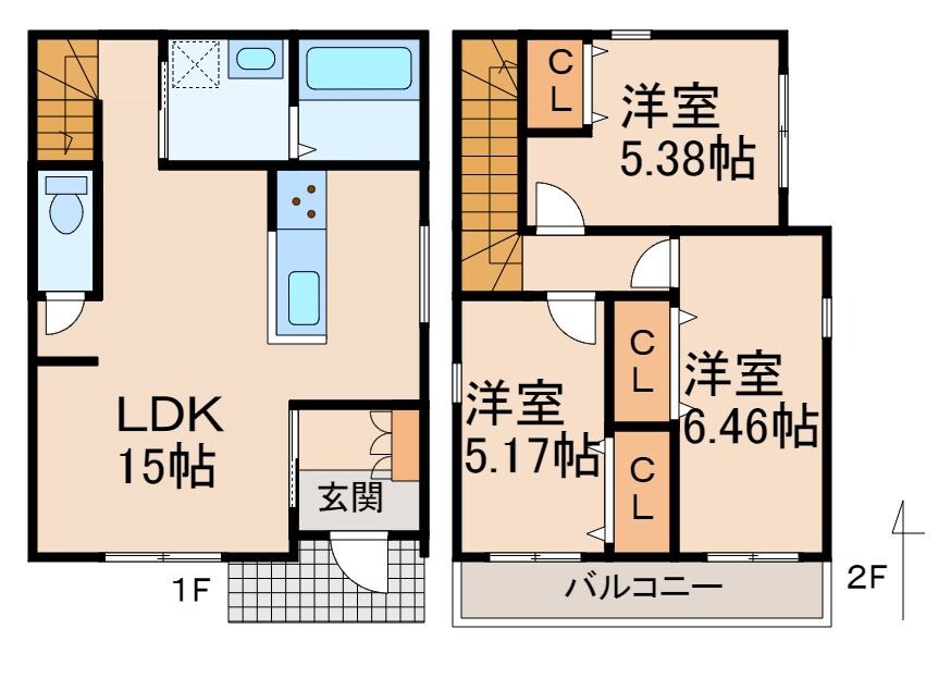 ヤマイチテラス西浜の物件間取画像