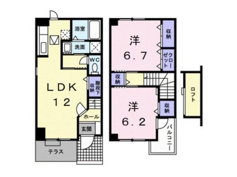 ソレイユＭⅢの物件間取画像