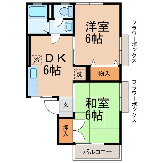 セジュール黒田の物件間取画像