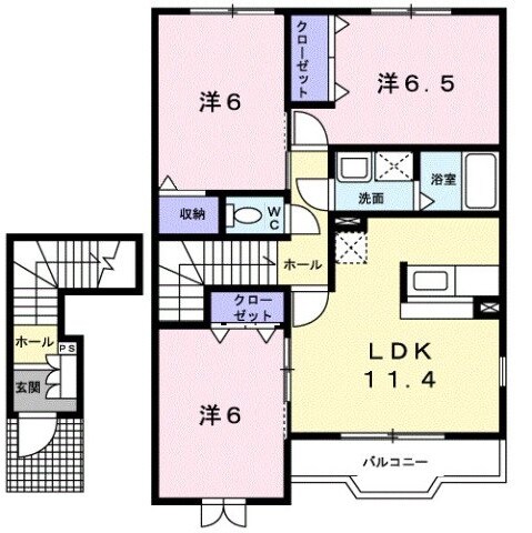 シェーネⅡの物件間取画像