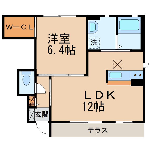 フローラ西浜の物件間取画像