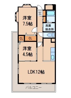 メゾン山水Ⅲの物件間取画像