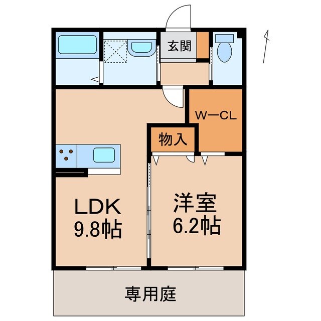 御坊駅 徒歩3分 1階の物件間取画像
