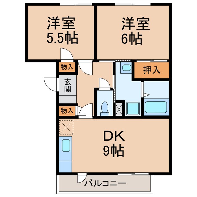 アンゲネーメ名高の物件間取画像